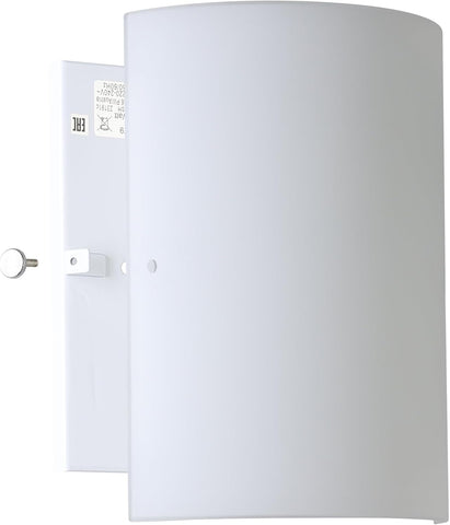 Eglo Troy Wall Light Matt Nickel with White Glass