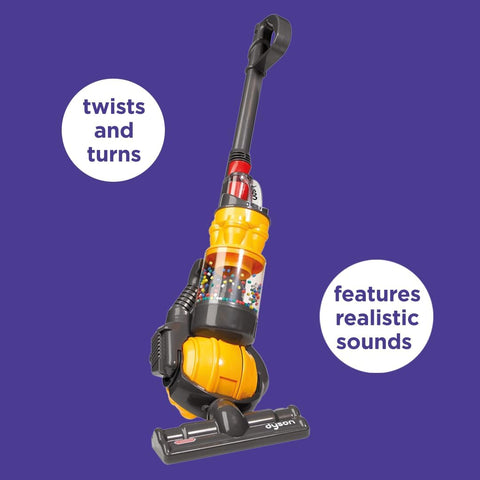 Casdon Dyson Ball Toy Vacuum – Miniature Replica for Kids 3+ with Twist & Turn Action and Realistic Role-Play Fun, Yellow