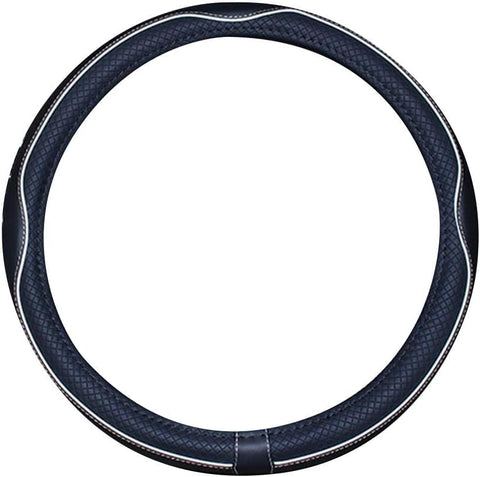 Microfiber Leather Car Steering Wheel Cover 15 Inch Anti-Slip