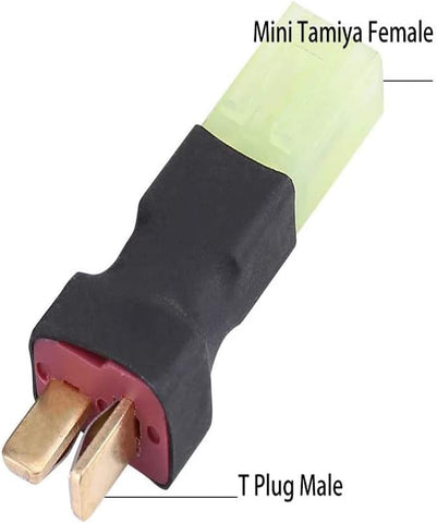 2 Pairs No Wires Mini Tamiya Style Female Male Plug to Deans T Style Plug Female Male Adapter Wireless