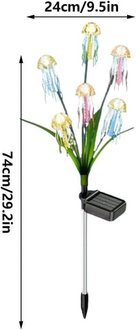 Solar Lights Outdoor with Jellyfish Design Waterproof Pathway Lighting