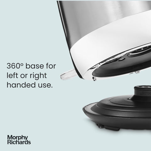 Equip 1.7L Kettle – 3kW Rapid Boil, Removable Limescale Filter, Easy View Water Gauge – Brushed Stainless Steel