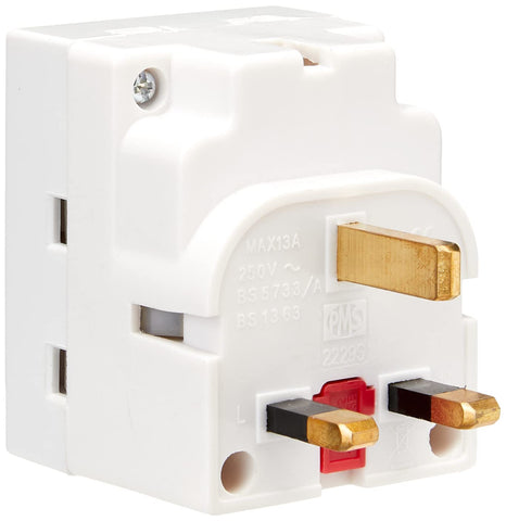 Three Socket Surge Protected Adaptor with Individual Switches