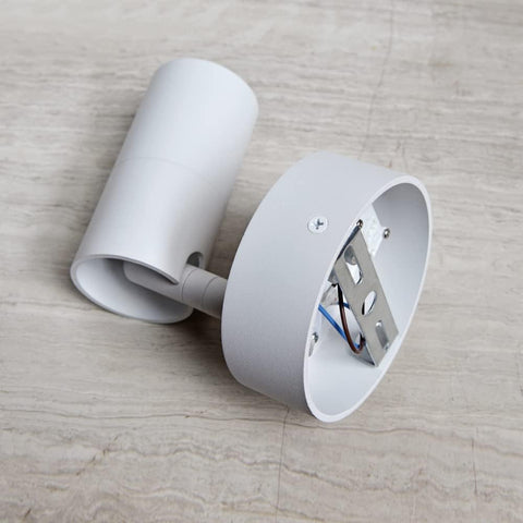 Vintage Wall Light in Industrial Design, Retro Spotlight Made of Steel/Aluminium, Compact Lighting for Living Room, Bedroom, White, Socket: GU10, 1 Pack