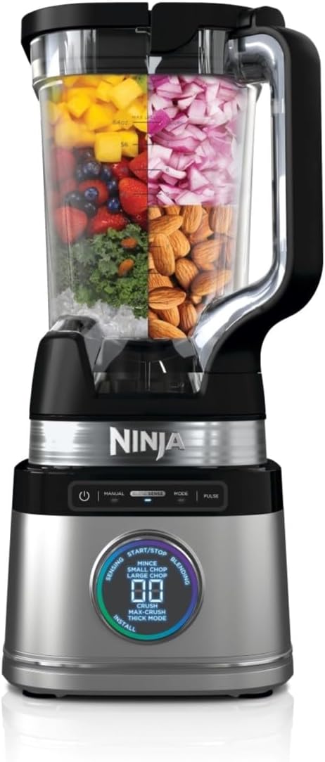 Detect Power Blender Pro 1200W with 2L Jug – High-Speed Smoothie & Ice Blender for Frozen Drinks and Veg Chopping – Black