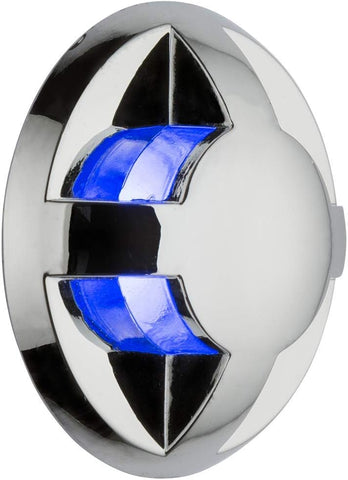 Knightsbridge IP65 LED Blue Mini Ground Light with 3 Interchangeable Heads, Metal, 0.6 W, Silver