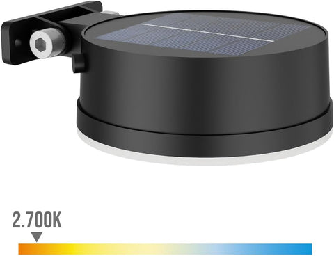 PHILIPS Lighting Vynce Outdoor Solar Path Light, Round, 1.5W, 2700K, Black, IP44 Weatherproof