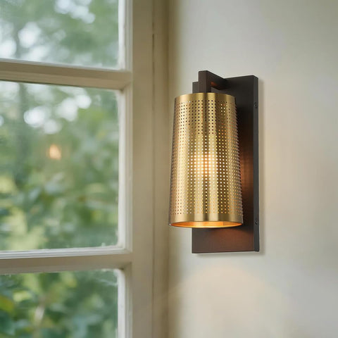 Industrial E27 Brass Bronze Wall Lamp