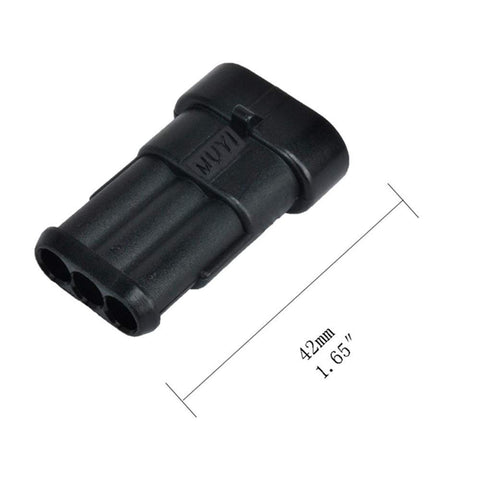 RUNCCI-YUN 10 Kit 3 Pin Waterproof Electrical Connector Plug Socket Kit, Car Wire Connector, Waterproof, Dustproof, Insulated and Sealed, 1.5mm Series Terminal Connector