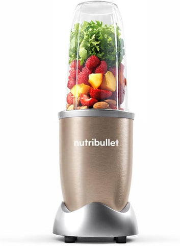 Blender 900 Series 8-Piece Set – 24,000 RPM High-Speed Extractor, 900W Personal Smoothie Maker with Oversized & Tall Cups, Lids & Handled Ring – Champagne