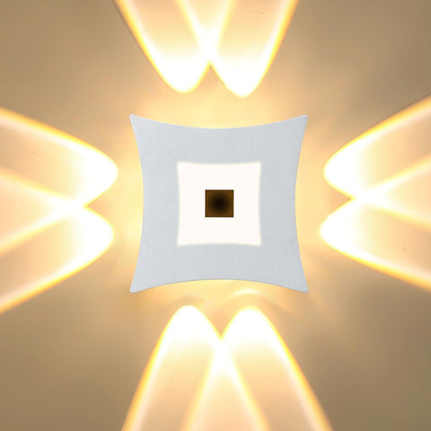 12W LED Wall Lamp – Modern Aluminium Wall Sconce, IP65 Waterproof Outdoor/Indoor Wall Lights 3000K Warm White for Home & Garden