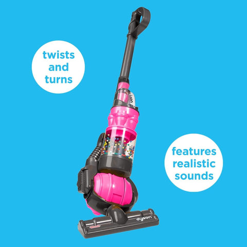 Casdon Dyson Ball Toy Vacuum Cleaner | Realistic Mini Dyson Replica For Kids 3+ | Twist & Turn Play Hoover With Sounds – Pink