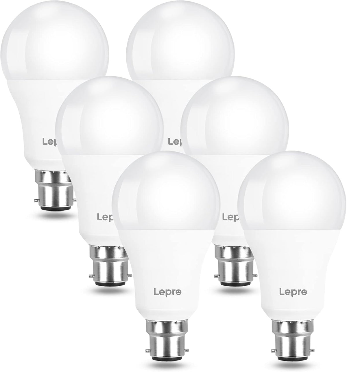 100W Equivalent B22 LED Bayonet Bulbs Warm White 2700K Pack of 6
