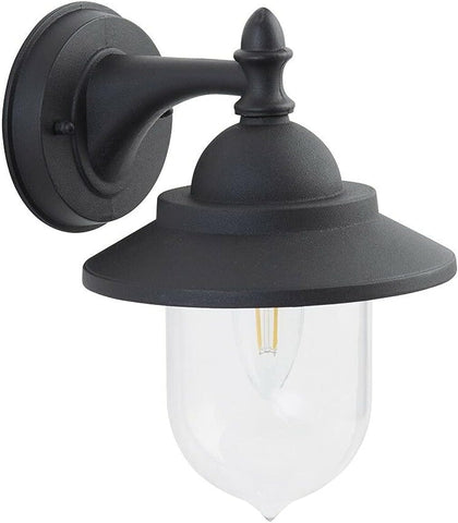 Outdoor Wall Light Garden Porch Patio Garden Traditional Conservatory Door Shed Vintage Retro (Black)
