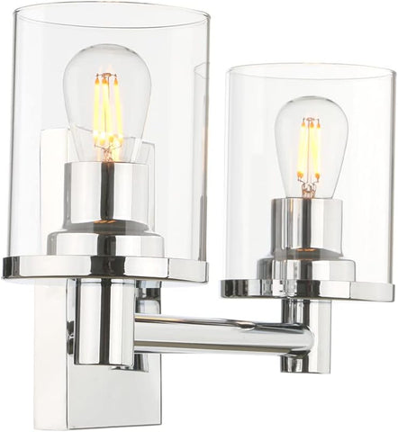 osoan 2 Lights Modern Vintage Wall Light, Industrial Glass Uplight Fixture