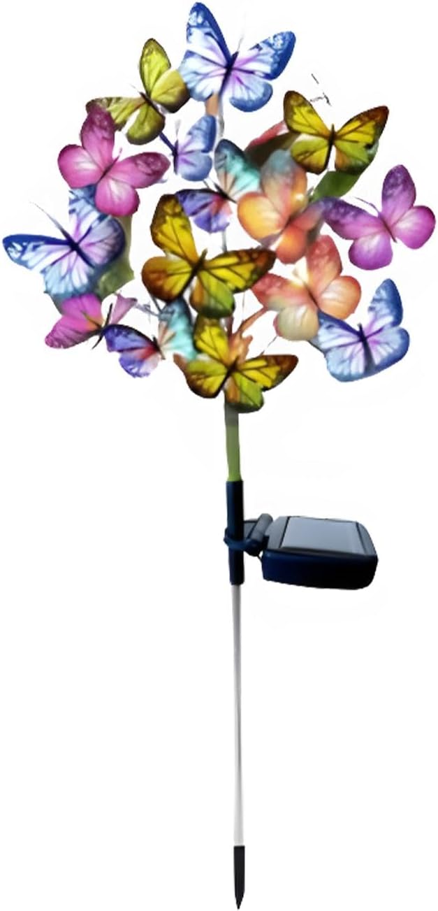 Butterfly Solar Garden Lights | Solar Butterfly Lights Outdoor | Butterfly Solar Stake Lights, Solar Powered Butterfly Lights, Color Changing Butterfly Solar Lights, Butterfly Solar String Lights Out