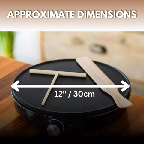 Marco Paul 12" Non-Stick Electric Crepe & Pancake Maker 1000W – Adjustable Temperature
