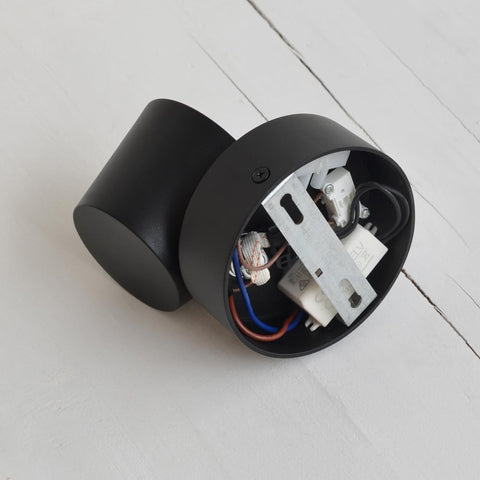 Wall Lamp with Switch Black,Wall Sconce Hardwired 360°Rotatable 5w Led Wall Light,Modern Designer Wall Light Indoor Wood,Bedside Lamp Bedroom,Hallway Living Room,1pack,3000k