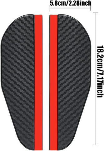 Car Side Wing Mirror Rain Protector Cover – Smoke Carbon Fiber