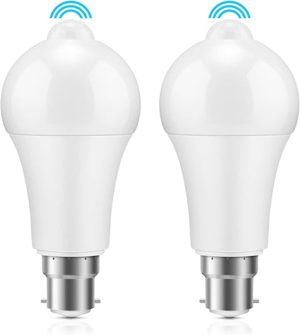 ZONJIE PIR Motion Sensor LED Bulb 12W B22 – 2 Pack