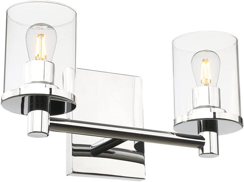 osoan 2 Lights Modern Vintage Wall Light, Industrial Glass Uplight Fixture