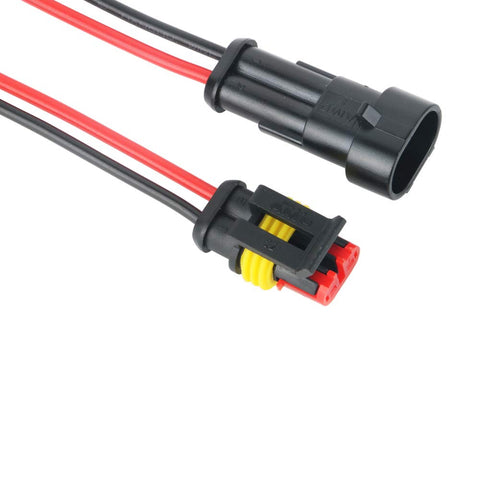 GTIWUNG 5 Kit 2 Pin Way Electrical Connector Wire, Car Plug Socket Kit with Wire, Waterproof, Dustproof, Insulated and Sealed, 1.5mm Series Terminal Connector