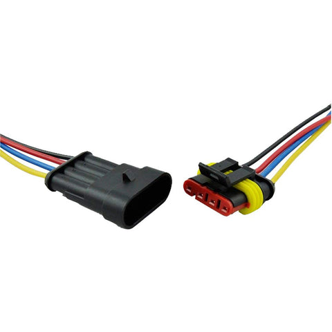 GTIWUNG 5 Kit 4 Pin Way Waterproof Electrical Connector Wire, Automotive Wire Connectors, Car Plug Socket Kit with Wire, Insulated and Sealed, Terminal Connector