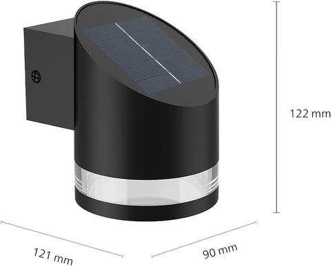 Philips Lighting Fyve Oudoor Solar Path Light, 1.5W, 2700K, Black, IP44 Weatherproof