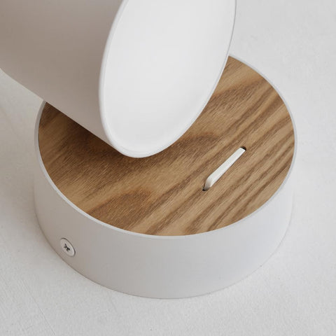 Bedside Wall Light with Switch,White Led Reading Light for Bedroom,360°Rotatable 5w Led Wood Wall Lamp In Industrial Design, Retro Hardwired Wall Sconce for Bedroom, Hallway, Living Room, 1 Pack