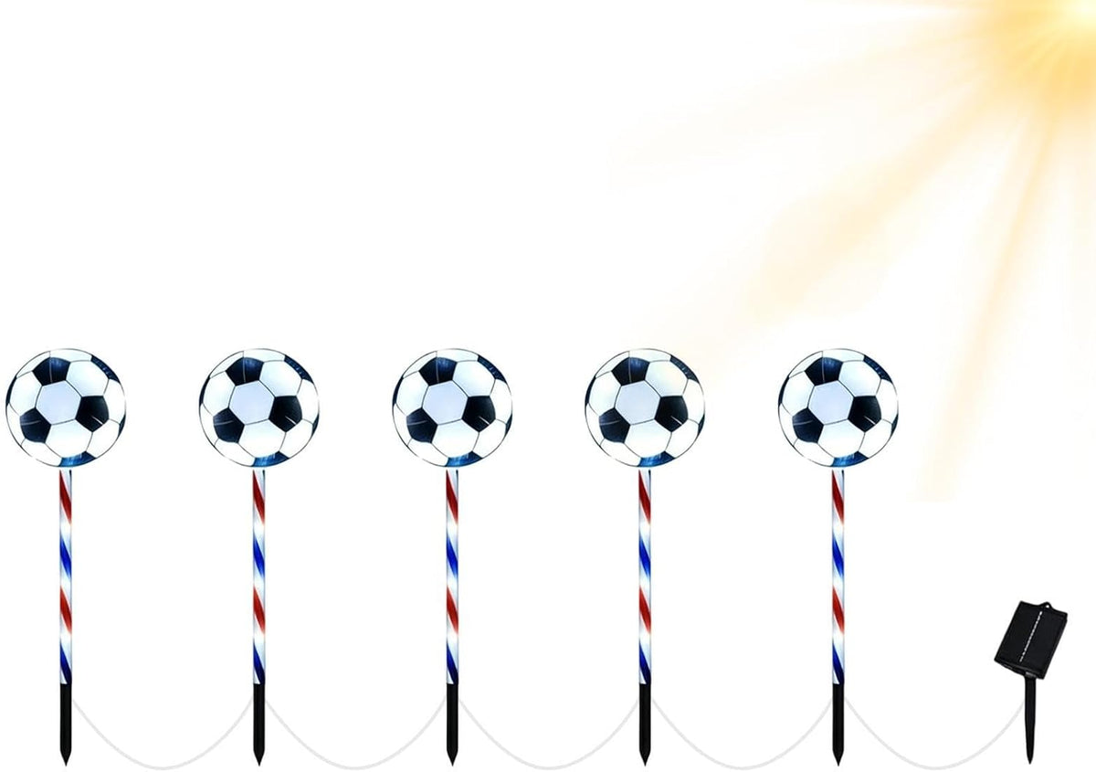 Solar Stake Lights, Waterproof Football Lamp, 5.91x21.26 Inches Decorative Outdoor Fixture with Sturdy Build, Strong Landscape Design, Patio Accessory with Fun Style, Stake Lights for Lawn