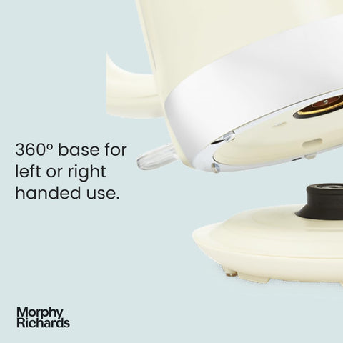 Equip 1.7L Jug Kettle – 3kW Rapid Boil, Removable Limescale Filter, Easy View Water Gauge, Stainless Steel, Cream