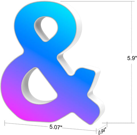 Light Up Letters USB Powered, LED Letter Lights Color Changing Alphabet Sign Gifts for Girls Women Party Birthday Decorations, APP Control, Night Light Christmas Valentine Wall Table Decor - &