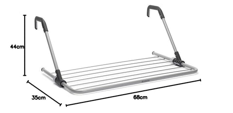 Brabantia Hanging Drying Rack, 4.5m Clothes Line, Adjustable Arms with Smart Lock, Foldable Indoor Door-Mounted Airer, White