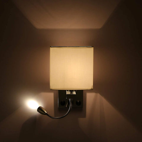DEECOZY LED Bedside Reading Wall Lamp with Gooseneck 3W