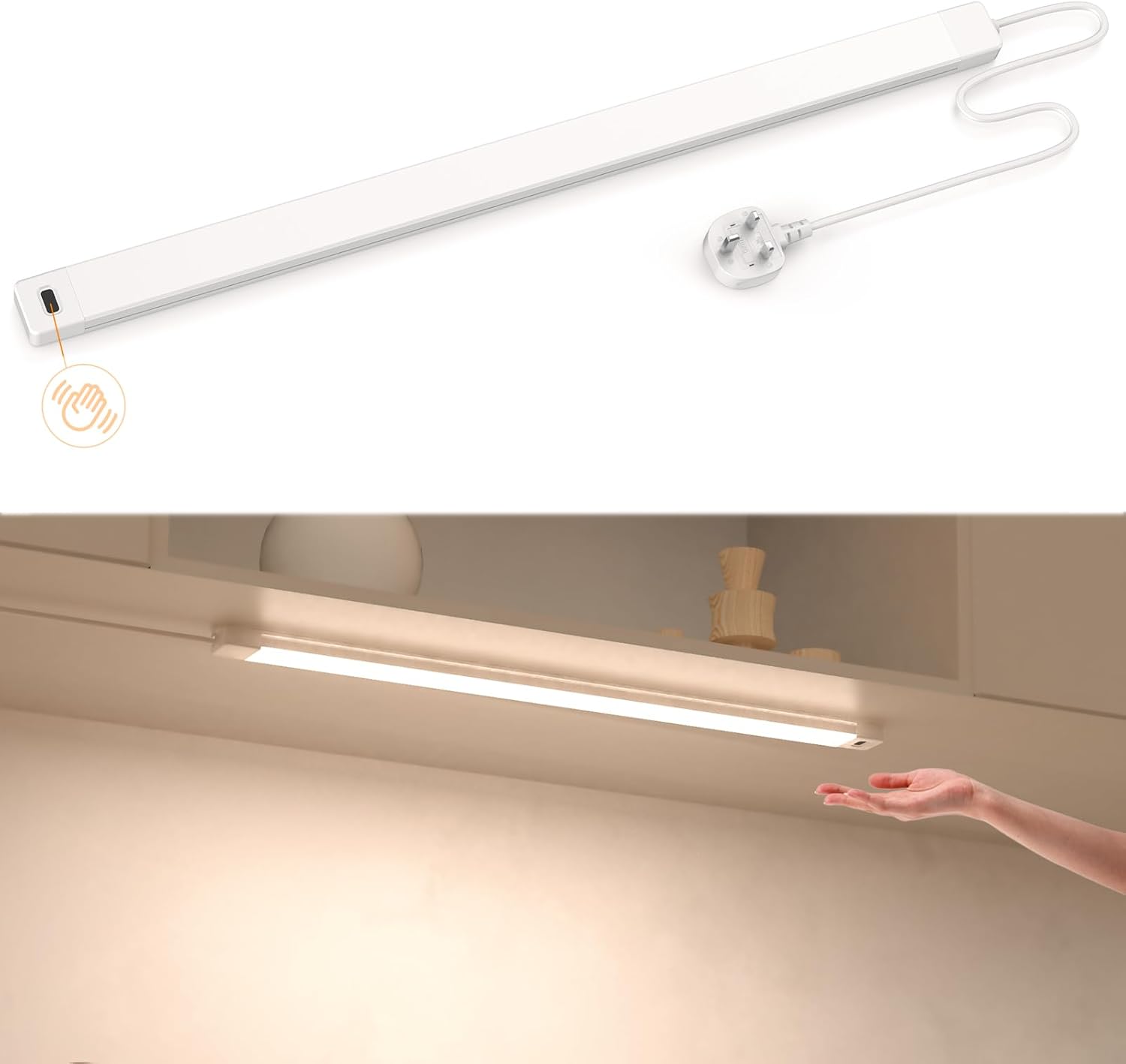 Touchless under counter light 4000K warm white