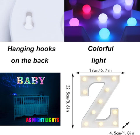RGB LED Marquee Letter Light Z with Remote