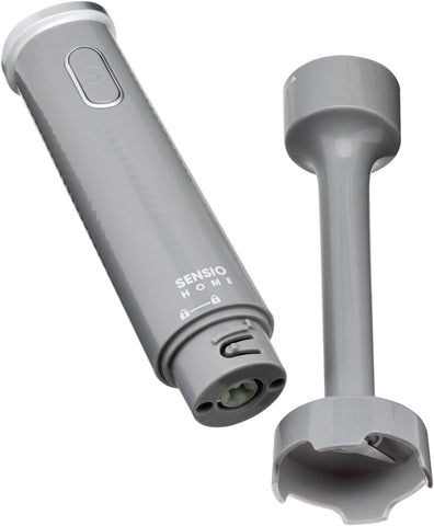 Hand Blender 200W Stick Immersion Blender – Cool Grey Handheld Electric Mixer with Stainless Steel Blade for Soups & Smoothies