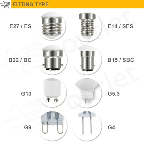 B22 LED Bulb Warm White 3000K 60W Equivalent 7.3W 4 Pack