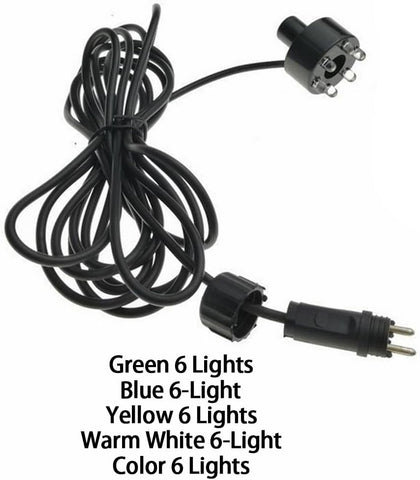 Ailan Mini 6 LED Underwater Pond Lights – Waterproof White Water Feature Lighting for Ponds, Fountains, Aquariums & Rockeries