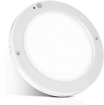 LED Ceiling Light Motion Sensor 15W 1200LM PIR Sensor Light, Ultra Slim Panel LED Light for Indoor Outdoor Stair Bedroom Porch Bathroom Hallway(240V 4000K Cool White) [Energy Class F]