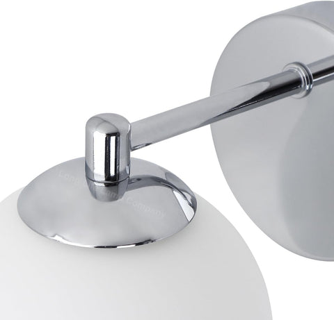 Frosted Glass Globe Wall Light Chrome G9 LED