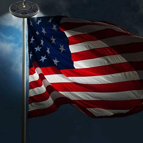 Solar Flag Pole Light Waterproof 42 LEDs Flagpole Lamp Dusk to Dawn Sensor Light for Garden Pathway Lighting