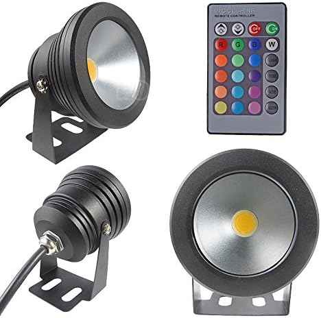 10W 12V RGB LED Floodlight with Remote Control – IP67 Waterproof Outdoor Spotlight for Gardens, Ponds, Fountains & Landscape Lighting