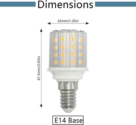 YELANGU E14 LED Corn Light Bulbs,5W Warm Light 3000K, Equivalent to 60W E14 Halogen Bulbs,AC 85-265V, 360° Beam Angle,Small Edison Screw SES LED Corn Lamp, Not Dimmable, Pack of 8 [Energy Class F]