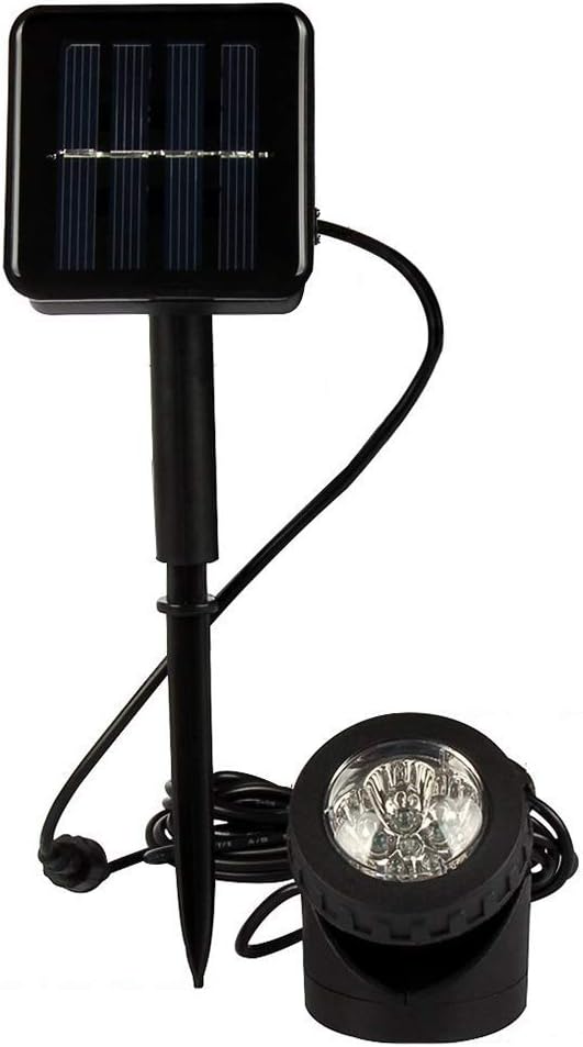 Solar Underwater Pond Light,Waterproof Submersible Lamps Projector Light, 6LED Spotlight for Garden Pathway Yard Porch