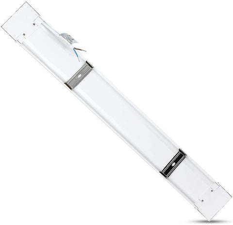 LED linear light fixture on a white background