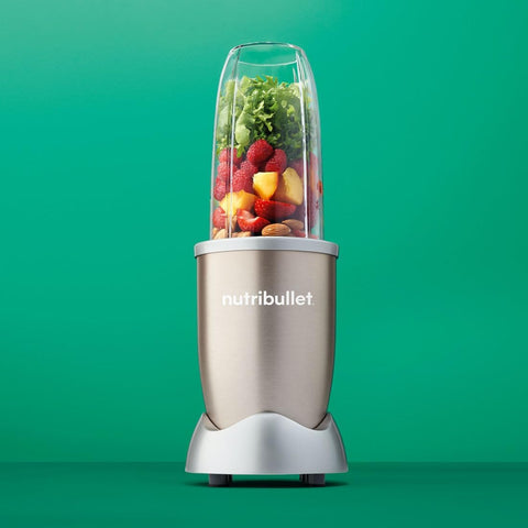 Blender 900 Series 8-Piece Set – 24,000 RPM High-Speed Extractor, 900W Personal Smoothie Maker with Oversized & Tall Cups, Lids & Handled Ring – Champagne