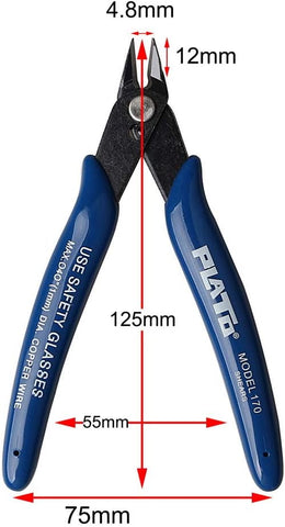 Wire Cutter, Craft Wire Precision Electrical Cable Cutter Cutting Plier Side Snips Flush Cutter Diagonal Pliers Cutting Pliers Tool for Coil Making, Home DIY Jewelry