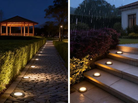 EBION Outdoor Ground Lights 4 Pack,IP67 Decking Buried Lights