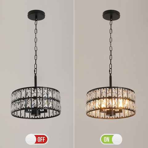 Modern Crystal Chandelier Pendant Ceiling Light Fixture for Home Décor